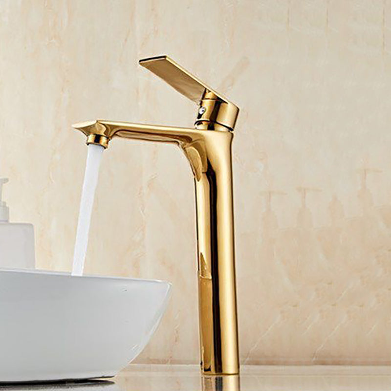Frendorf | Glam Gefäß Waschbecken Wasserhahn Messing Hebelgriffe mit Wasser Schlauch Waschbecken Armatur