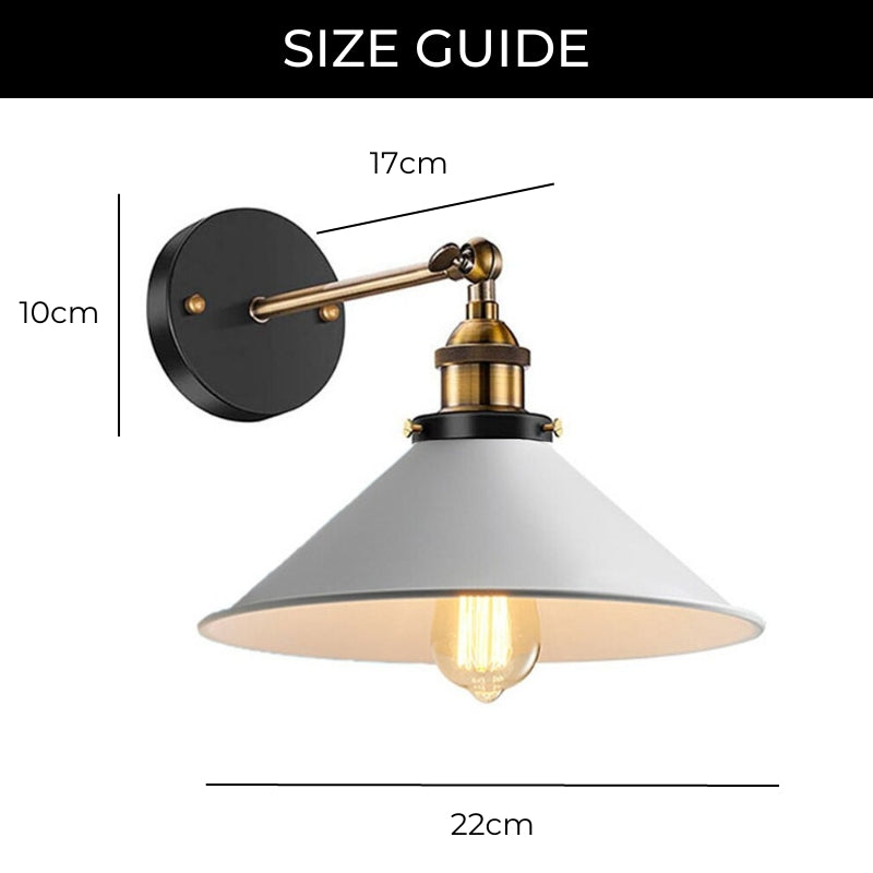 Weiß Industriell Vintage Wand Sconce Licht