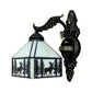 Frendorf | Lodge Glas-in-lood Wandverlichting met Gebogen Arm Enkele Licht Mini Wandmontage Licht