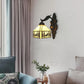 Frendorf | Lodge Glas-in-lood Wandverlichting met Gebogen Arm Enkele Licht Mini Wandmontage Licht