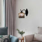 Frendorf | Lodge Glas-in-lood Wandverlichting met Gebogen Arm Enkele Licht Mini Wandmontage Licht