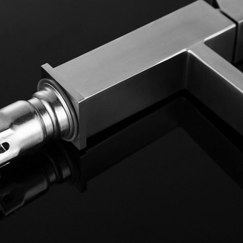 Frendorf | Basis Spültischarmatur schlicht niedriger Bogen Metall Centerset Spültischarmatur für Badezimmer