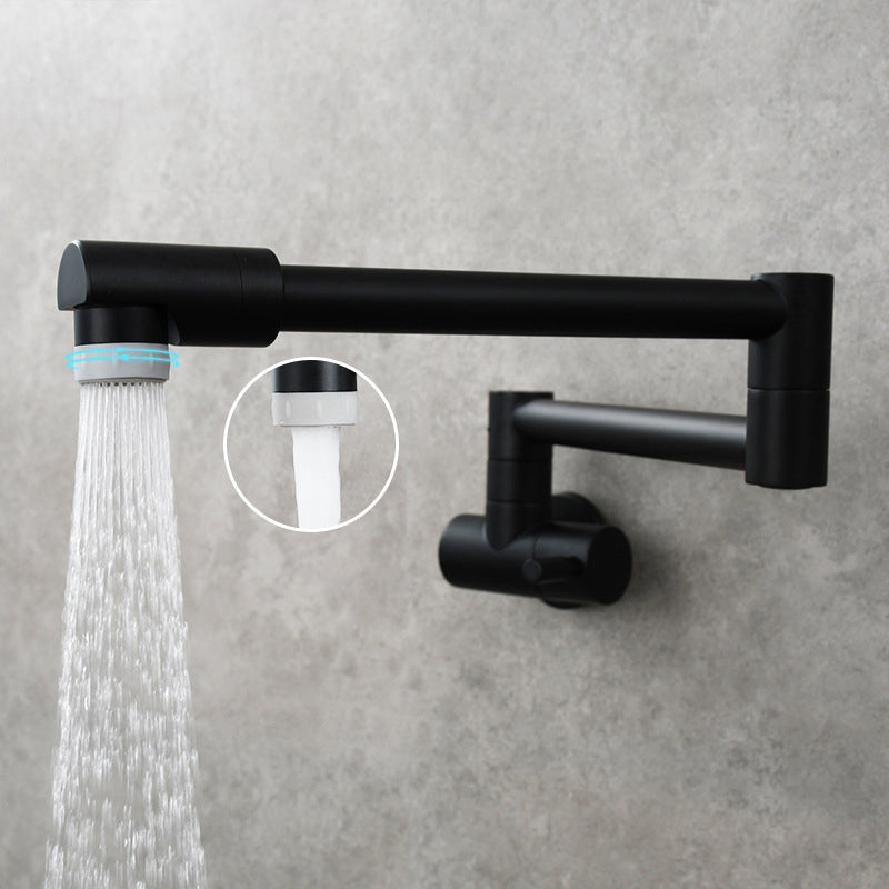 Frendorf | Moderner Pull-down Wasserhahn Einhand Wandmontierter Topf-Füller Niedrigprofil 1-Halter Füller