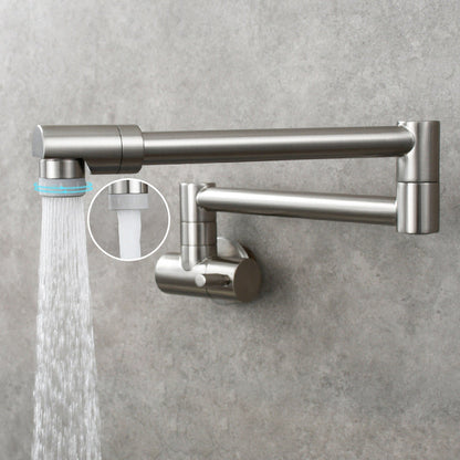 Frendorf | Moderner Pull-down Wasserhahn Einhand Wandmontierter Topf-Füller Niedrigprofil 1-Halter Füller