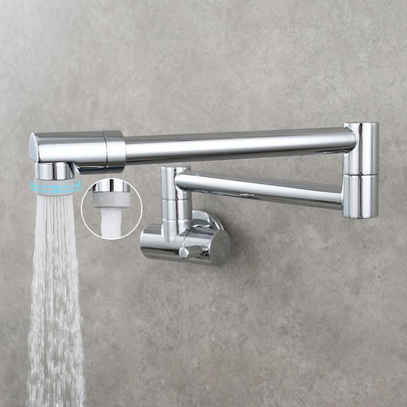 Frendorf | Moderner Pull-down Wasserhahn Einhand Wandmontierter Topf-Füller Niedrigprofil 1-Halter Füller