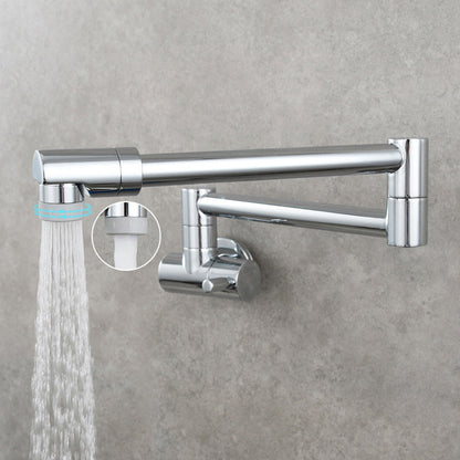 Frendorf | Moderner Pull-down Wasserhahn Einhand Wandmontierter Topf-Füller Niedrigprofil 1-Halter Füller