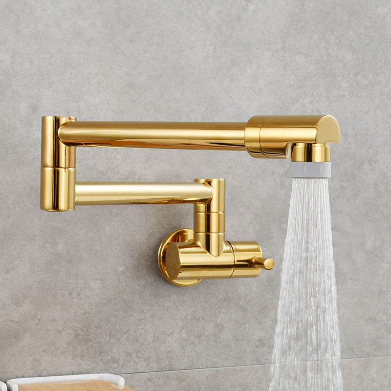 Frendorf | Moderner Pull-down Wasserhahn Einhand Wandmontierter Topf-Füller Niedrigprofil 1-Halter Füller