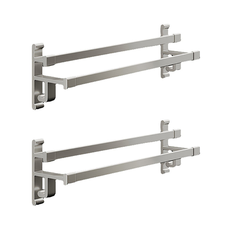 Frendorf | Graues Badezimmer Zubehör Set Zeitgenössischer Stil Aluminium Handtuchstange