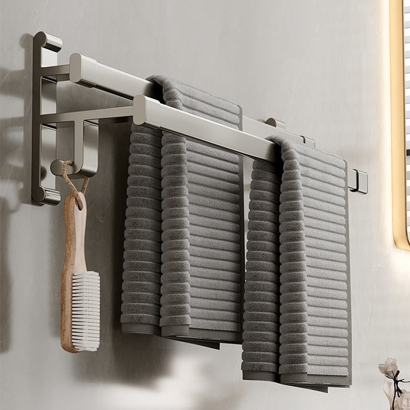 Frendorf | Graues Badezimmer Zubehör Set Zeitgenössischer Stil Aluminium Handtuchstange