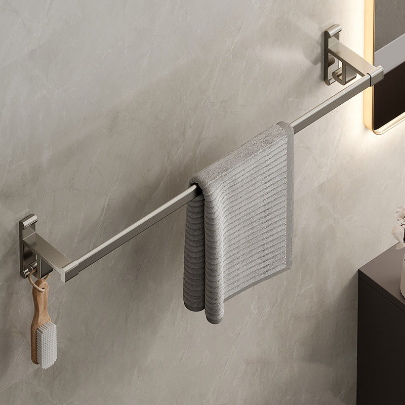 Frendorf | Graues Badezimmer Zubehör Set Zeitgenössischer Stil Aluminium Handtuchstange