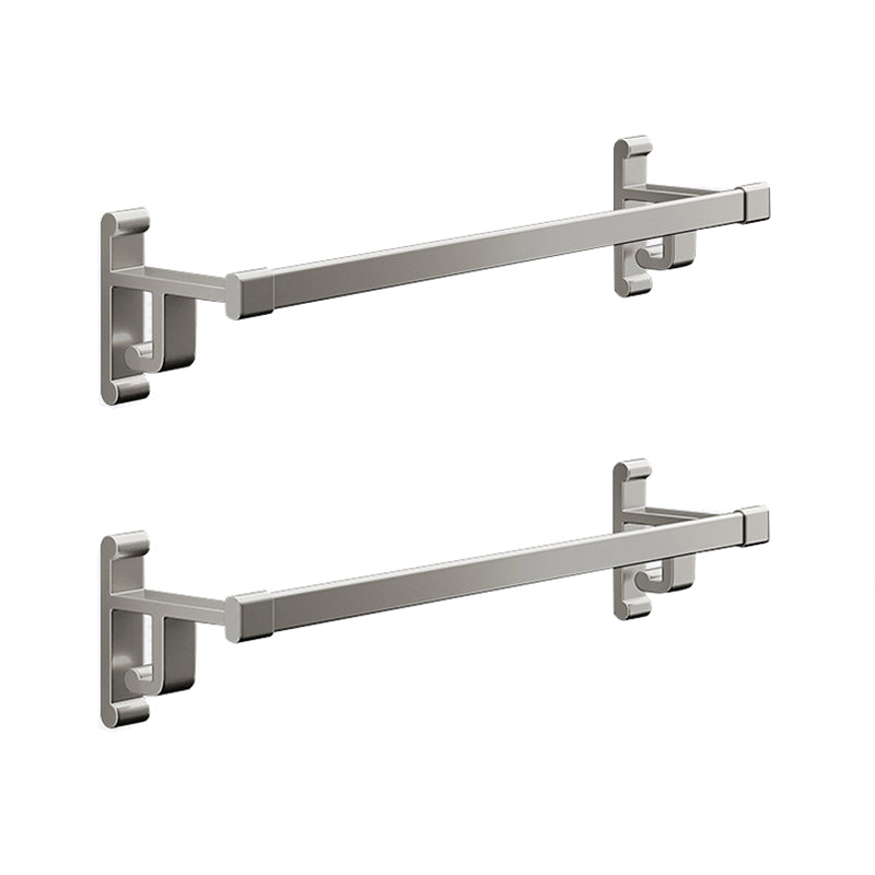 Frendorf | Graues Badezimmer Zubehör Set Zeitgenössischer Stil Aluminium Handtuchstange