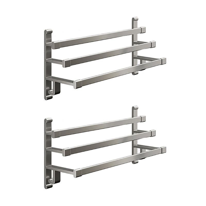 Frendorf | Graues Badezimmer Zubehör Set Zeitgenössischer Stil Aluminium Handtuchstange