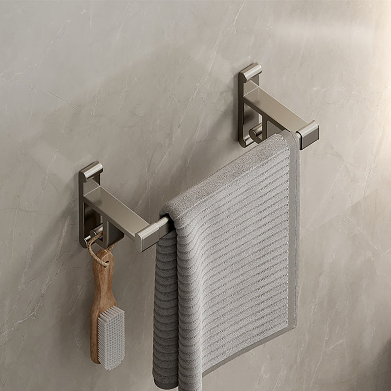 Frendorf | Graues Badezimmer Zubehör Set Zeitgenössischer Stil Aluminium Handtuchstange