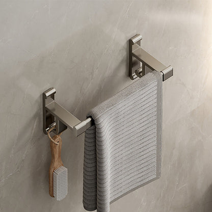 Frendorf | Graues Badezimmer Zubehör Set Zeitgenössischer Stil Aluminium Handtuchstange