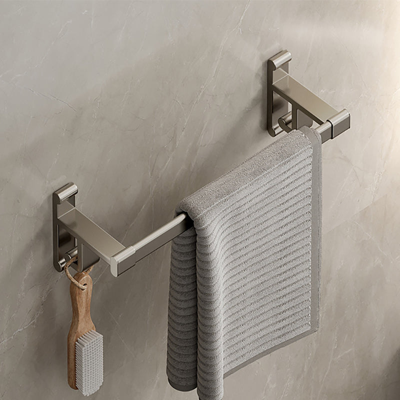 Frendorf | Graues Badezimmer Zubehör Set Zeitgenössischer Stil Aluminium Handtuchstange