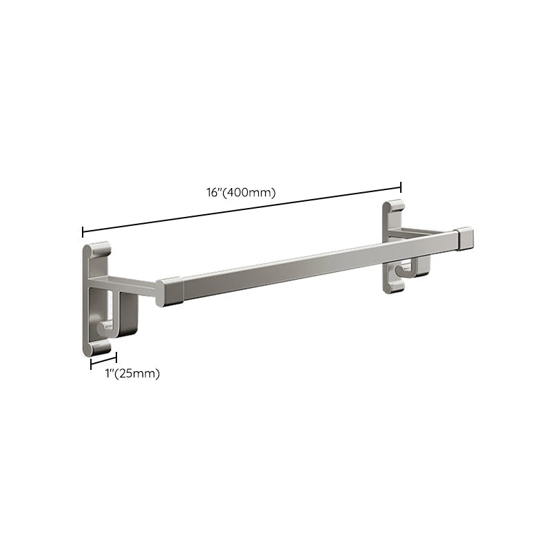 Frendorf | Graues Badezimmer Zubehör Set Zeitgenössischer Stil Aluminium Handtuchstange