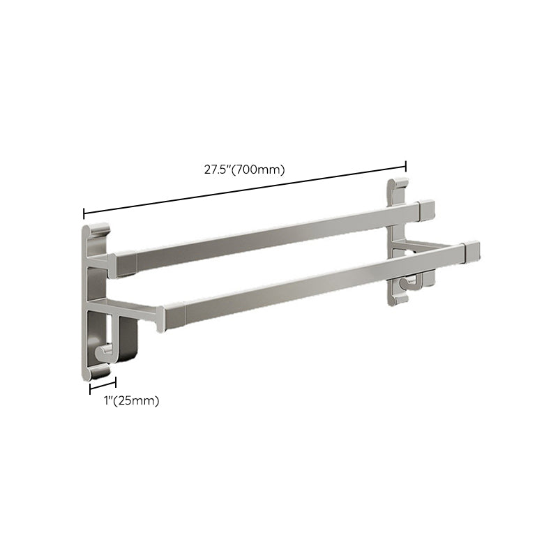 Frendorf | Graues Badezimmer Zubehör Set Zeitgenössischer Stil Aluminium Handtuchstange