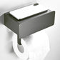 Frendorf | 2-teiliges Edelstahl Classic Badezimmerzubehörset Schwarz & Chrom Papierhalter