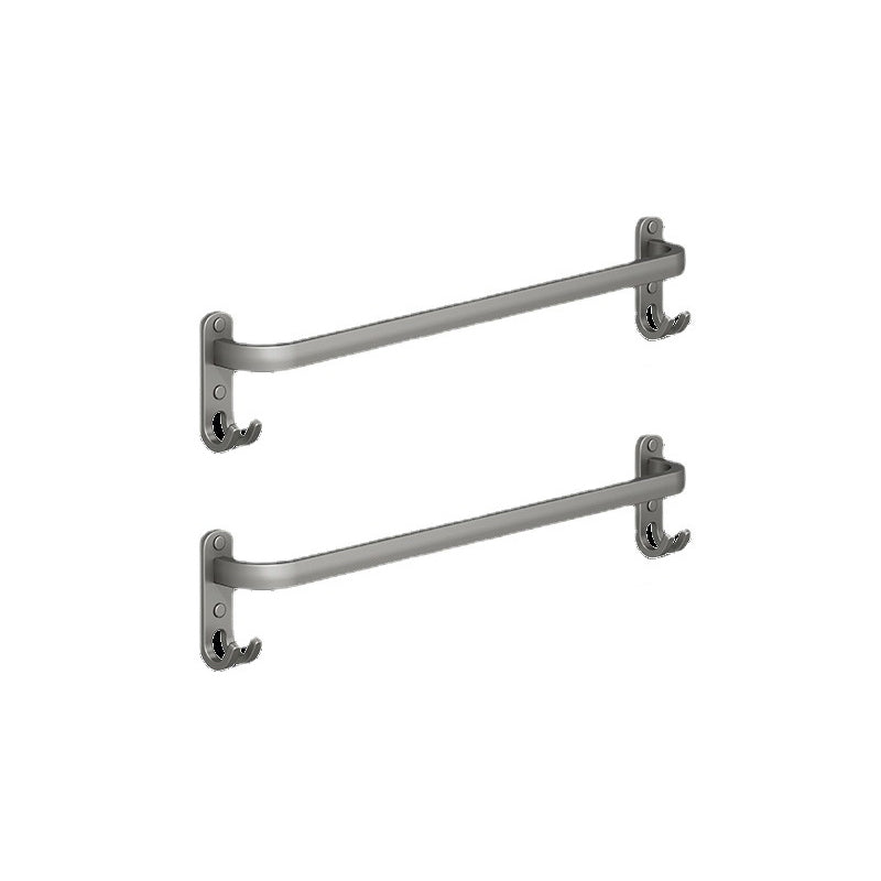 Frendorf | 2-teiliges modernes Badzubehörset aus Aluminium mattgrau Handtuchstange