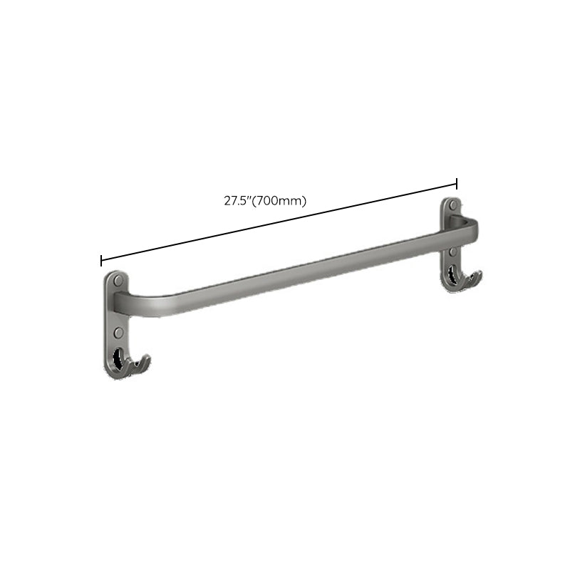 Frendorf | 2-teiliges modernes Badzubehörset aus Aluminium mattgrau Handtuchstange