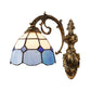 Frendorf | Blaue Glas Wandbeleuchtung Barockstil 1 Licht Innenwandleuchte für Flur