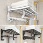 Frendorf | Chrome/Schwarz Klassisches Badezimmerzubehör Set Modernes Bade-Regal/Handtuchstange & Papierhalter