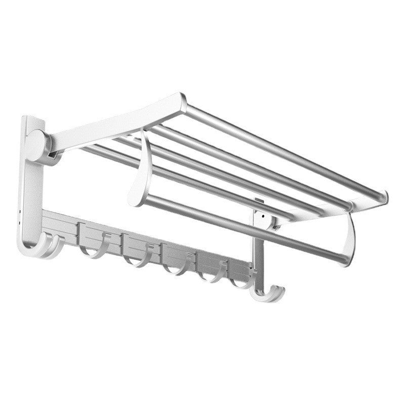 Frendorf | Chrome/Schwarz Klassisches Badezimmerzubehör Set Modernes Bade-Regal/Handtuchstange & Papierhalter