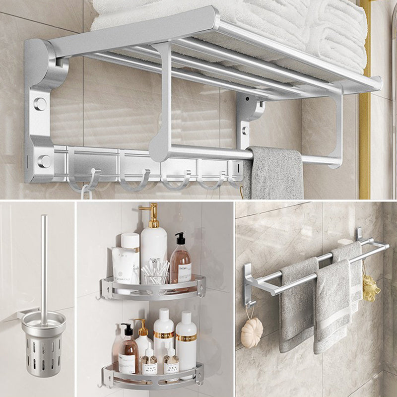Frendorf | Chrome/Schwarz Klassisches Badezimmerzubehör Set Modernes Bade-Regal/Handtuchstange & Papierhalter
