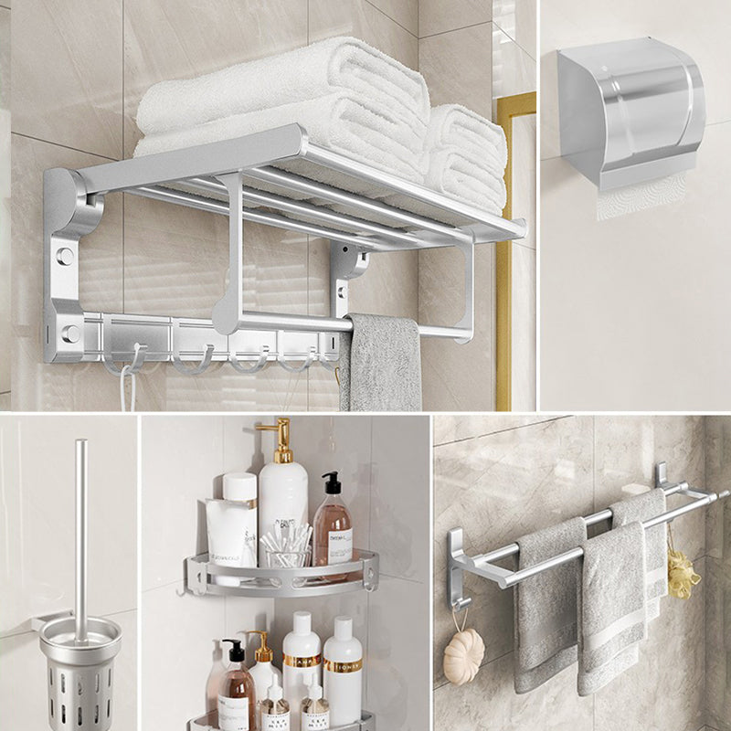 Frendorf | Chrome/Schwarz Klassisches Badezimmerzubehör Set Modernes Bade-Regal/Handtuchstange & Papierhalter