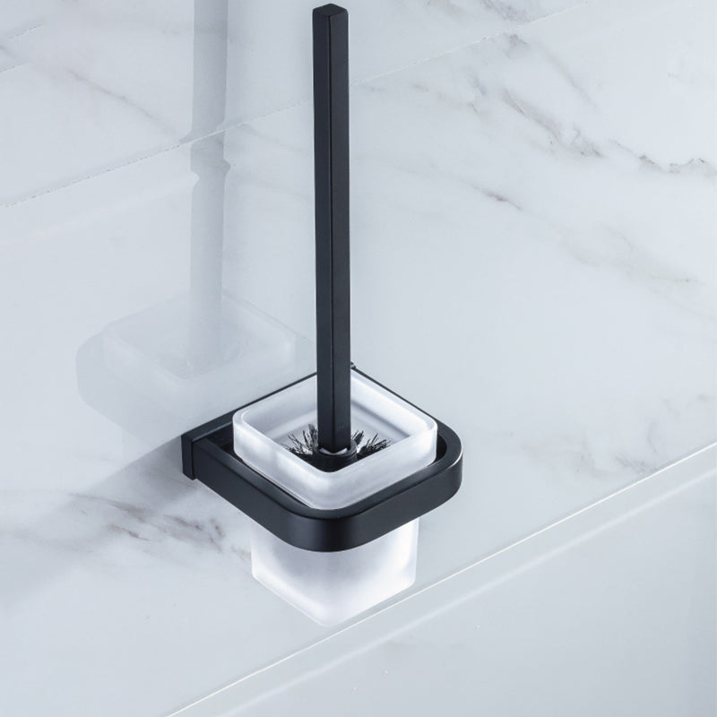 Frendorf | Modern Classic Badzubehörset aus Edelstahl Matt Schwarz Bademantelhaken/Handtuchring Bar
