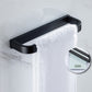 Frendorf | Modern Classic Badzubehörset aus Edelstahl Matt Schwarz Bademantelhaken/Handtuchring Bar