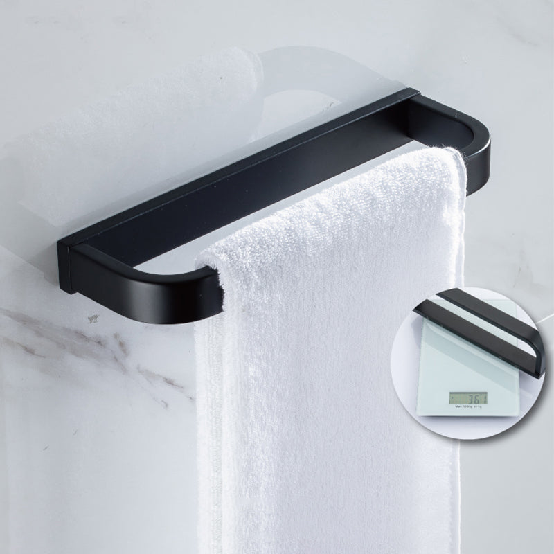 Frendorf | Modern Classic Badzubehörset aus Edelstahl Matt Schwarz Bademantelhaken/Handtuchring Bar