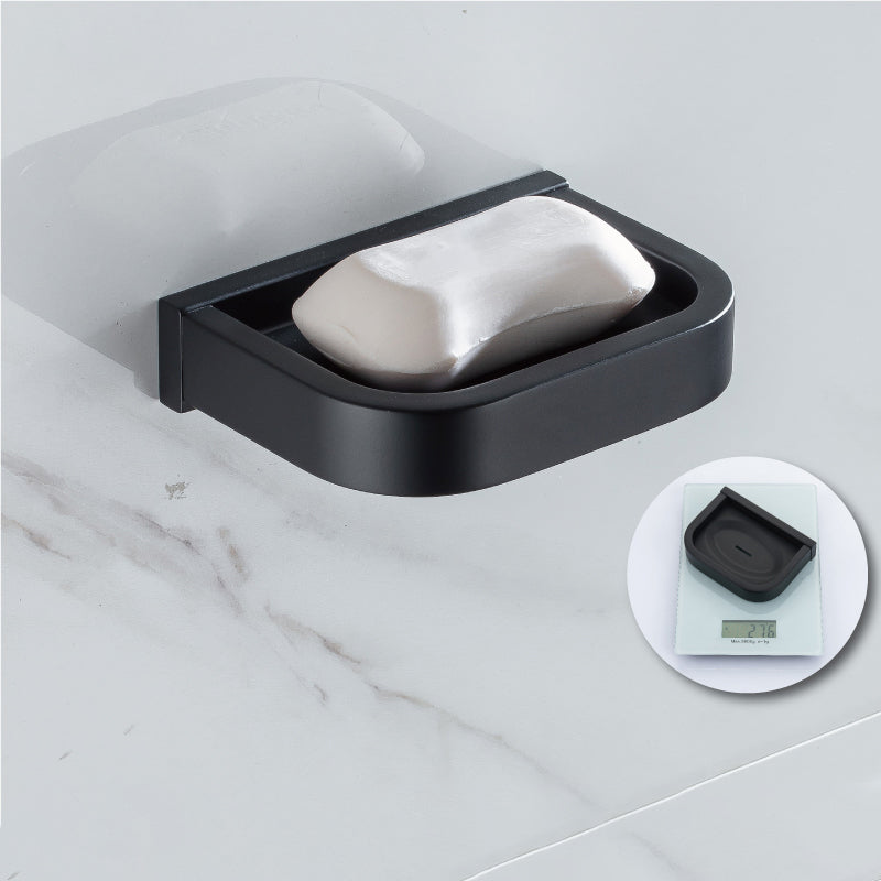 Frendorf | Modern Classic Badzubehörset aus Edelstahl Matt Schwarz Bademantelhaken/Handtuchring Bar