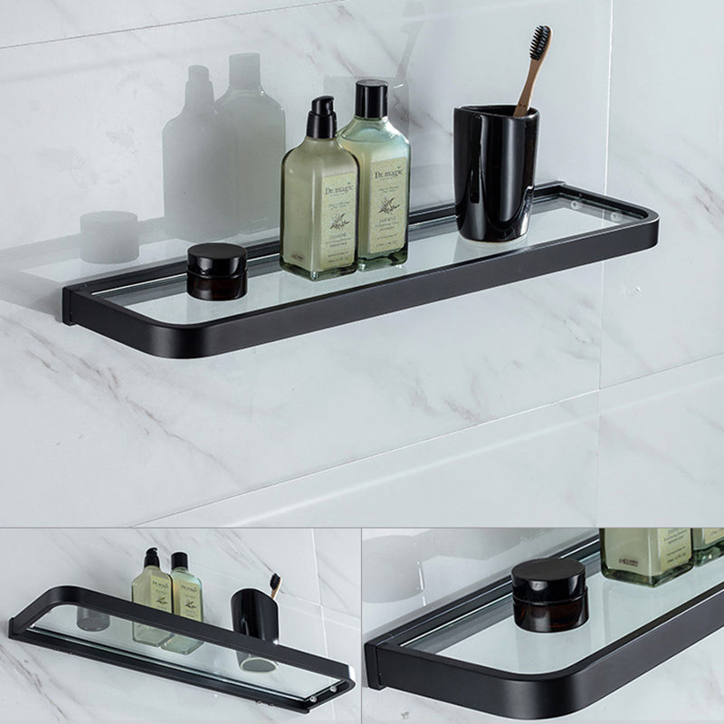 Frendorf | Modern Classic Badzubehörset aus Edelstahl Matt Schwarz Bademantelhaken/Handtuchring Bar