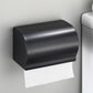 Frendorf | Zeitgemäßes Badezimmerzubehör-Set Schwarze Oberfläche Bademantelhaken/Handtuchring Bar