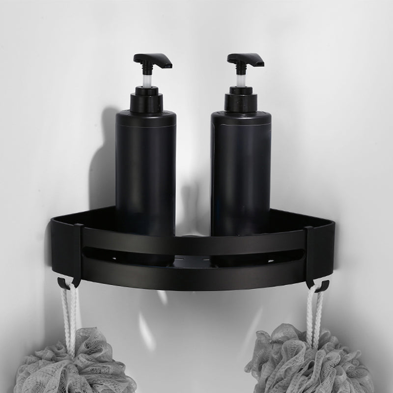 Frendorf | Zeitgemäßes Badezimmerzubehör-Set Schwarze Oberfläche Bademantelhaken/Handtuchring Bar
