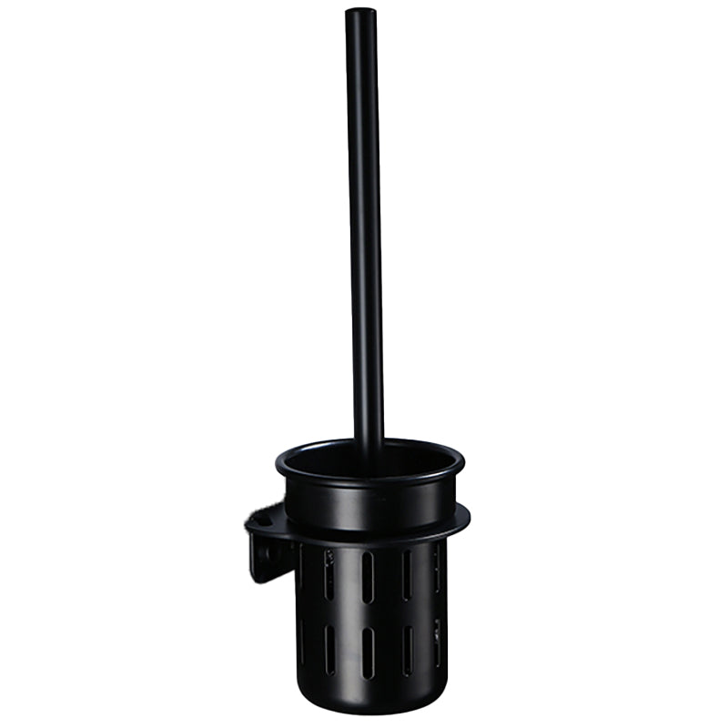 Frendorf | Zeitgemäßes Badezimmerzubehör-Set Schwarze Oberfläche Bademantelhaken/Handtuchring Bar