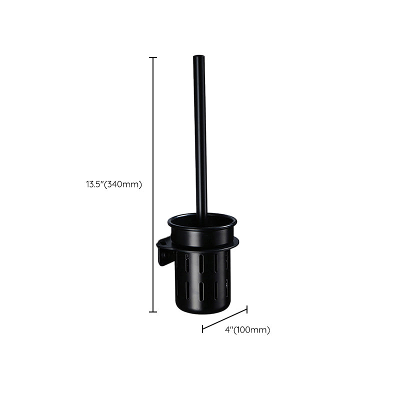 Frendorf | Zeitgemäßes Badezimmerzubehör-Set Schwarze Oberfläche Bademantelhaken/Handtuchring Bar