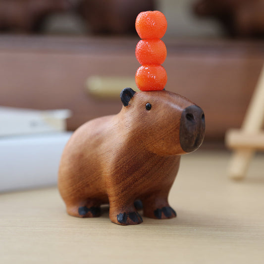 Capybara handgefertigte Holzornament