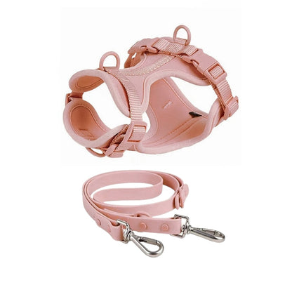 Schick verstellbares PVC-Hundegeschirr und Leine