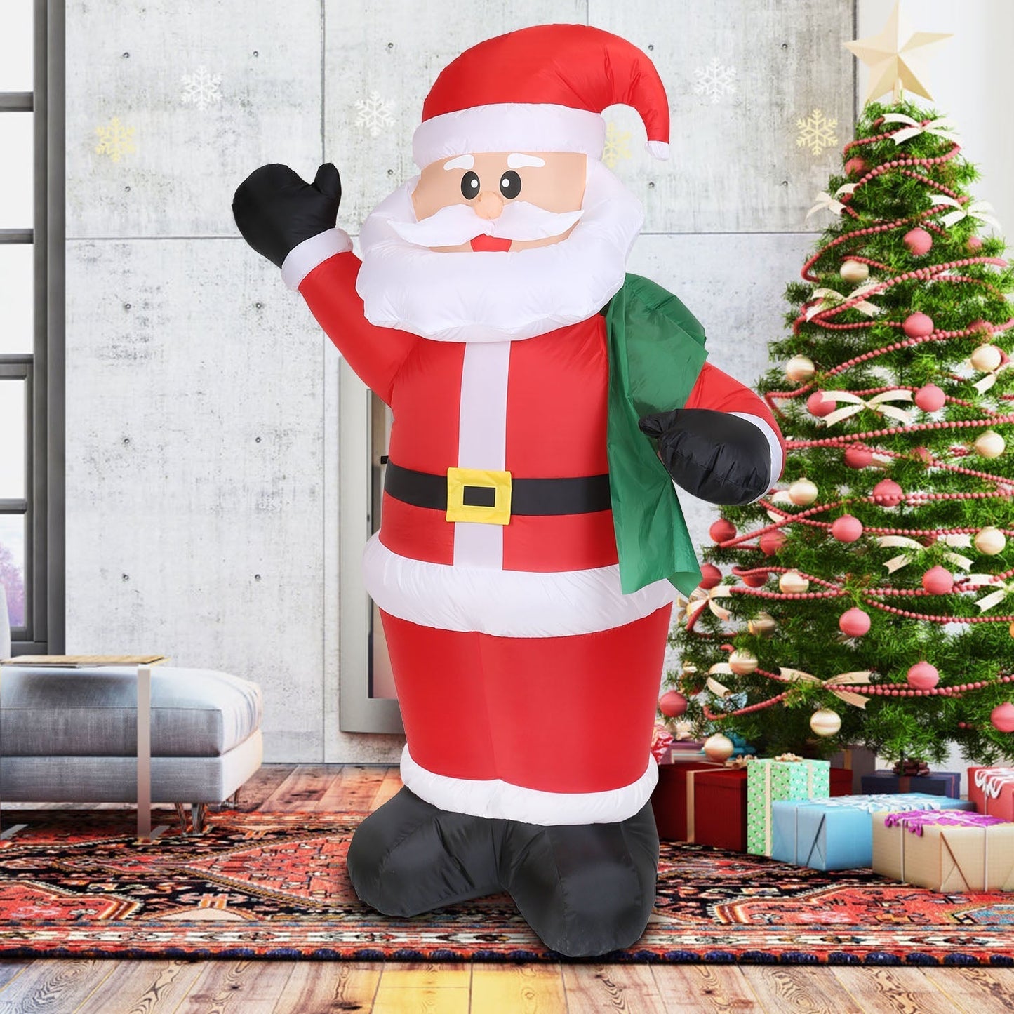 Frendorf | 6,4 Fuß aufblasbarer Weihnachts-Riesen-Santa Claus