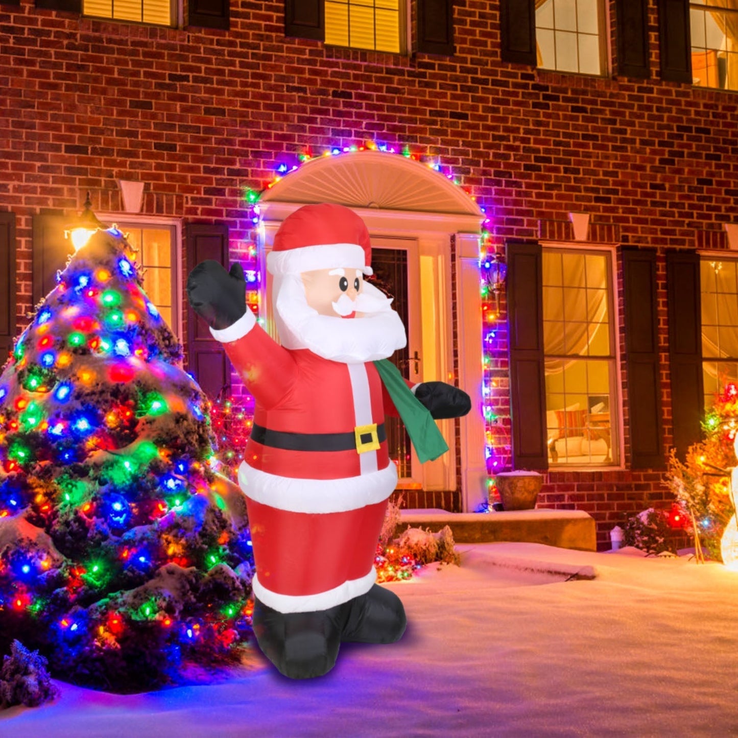 Frendorf | 6,4 Fuß aufblasbarer Weihnachts-Riesen-Santa Claus