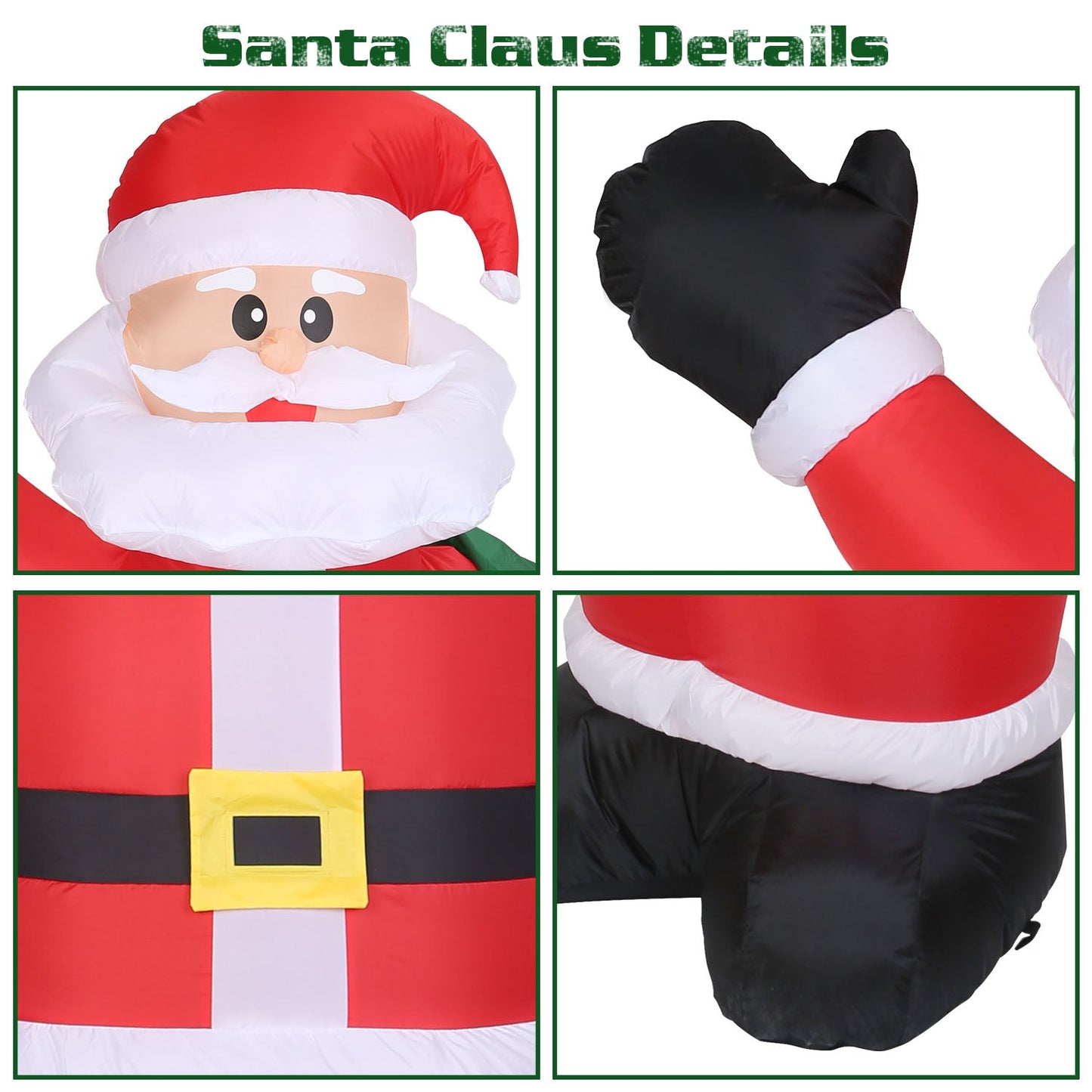 Frendorf | 6,4 Fuß aufblasbarer Weihnachts-Riesen-Santa Claus