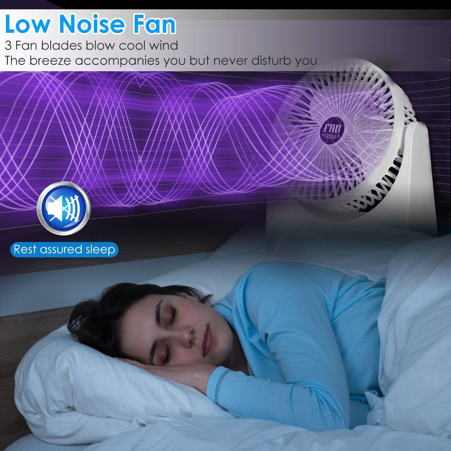Frendorf | 6.5" Tischventilator USB-betrieben 3 Geschwindigkeiten