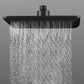 Frendorf | Moderner quadratischer matte schwarze Duschkopf Regenfall Duschkopf Combo