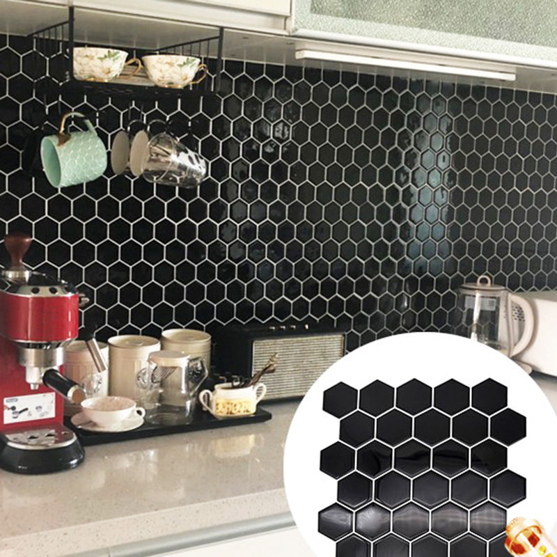 Frendorf | Hexagon Wandfliese Fettbeständiger Stahl und Küchenpapiertapete