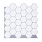 Frendorf | Hexagon Wandfliese Fettbeständiger Stahl und Küchenpapiertapete