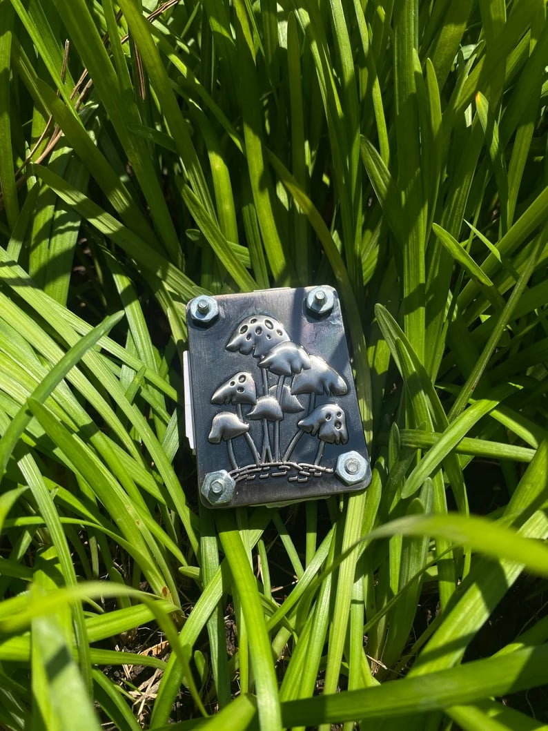 Frendorf | Mikro-Blumenpresse | Handgefertigt aus Silber & Messing | Inkl. 10 Blätter Herbarium-Papier