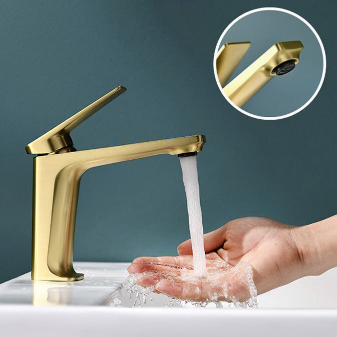 Frendorf | Glam Copper Vessel Faucet Lever Handles Niedriger Bogen Vessel Faucet für Badezimmer
