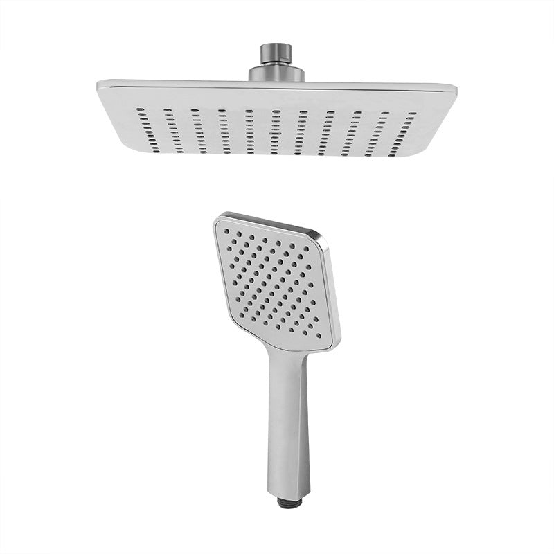 Frendorf | Chrome Quadrat Duschkopf Kombination Wandmontiert und Deckenmontiert Handbrause